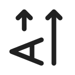 Text Direction Rotate 270 SVG Icon